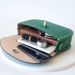 【Creema獨家早鳥價】竹柄牛皮單肩包/馬鞍包/手拿包 第17張的照片