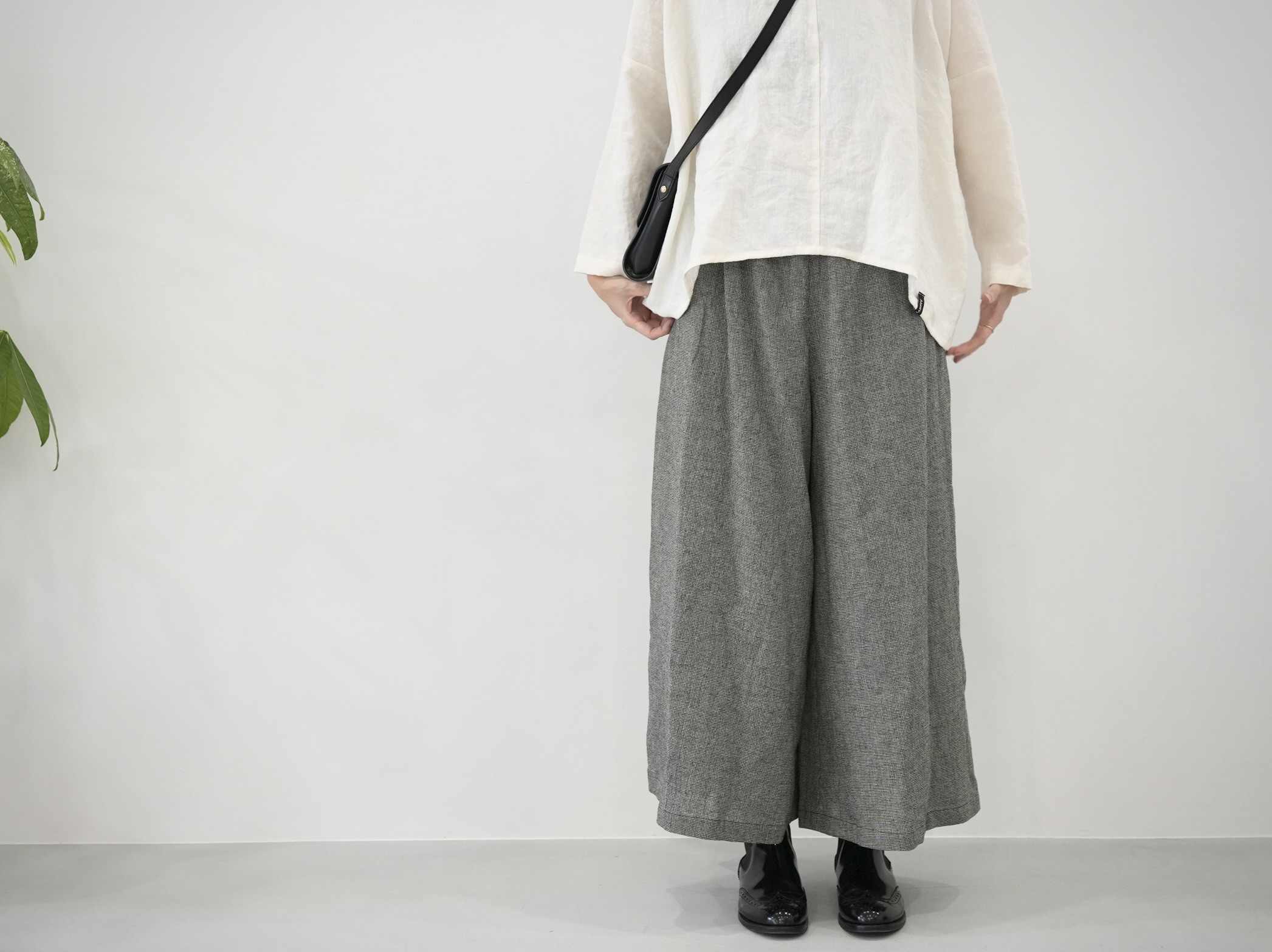 千鳥柄のワイドパンツ No.362