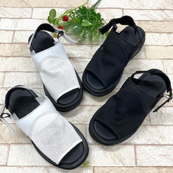 【'25夏物新作第2弾！】牛革×ストレッチメッシュサンダル♪連日の猛暑にコレ！5102 12枚目の画像