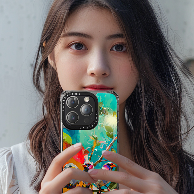 【文鳥】スマホケース iPhone17シリーズ対応【差し色＊おしゃれ＊持ち歩ける動植物アート作品】