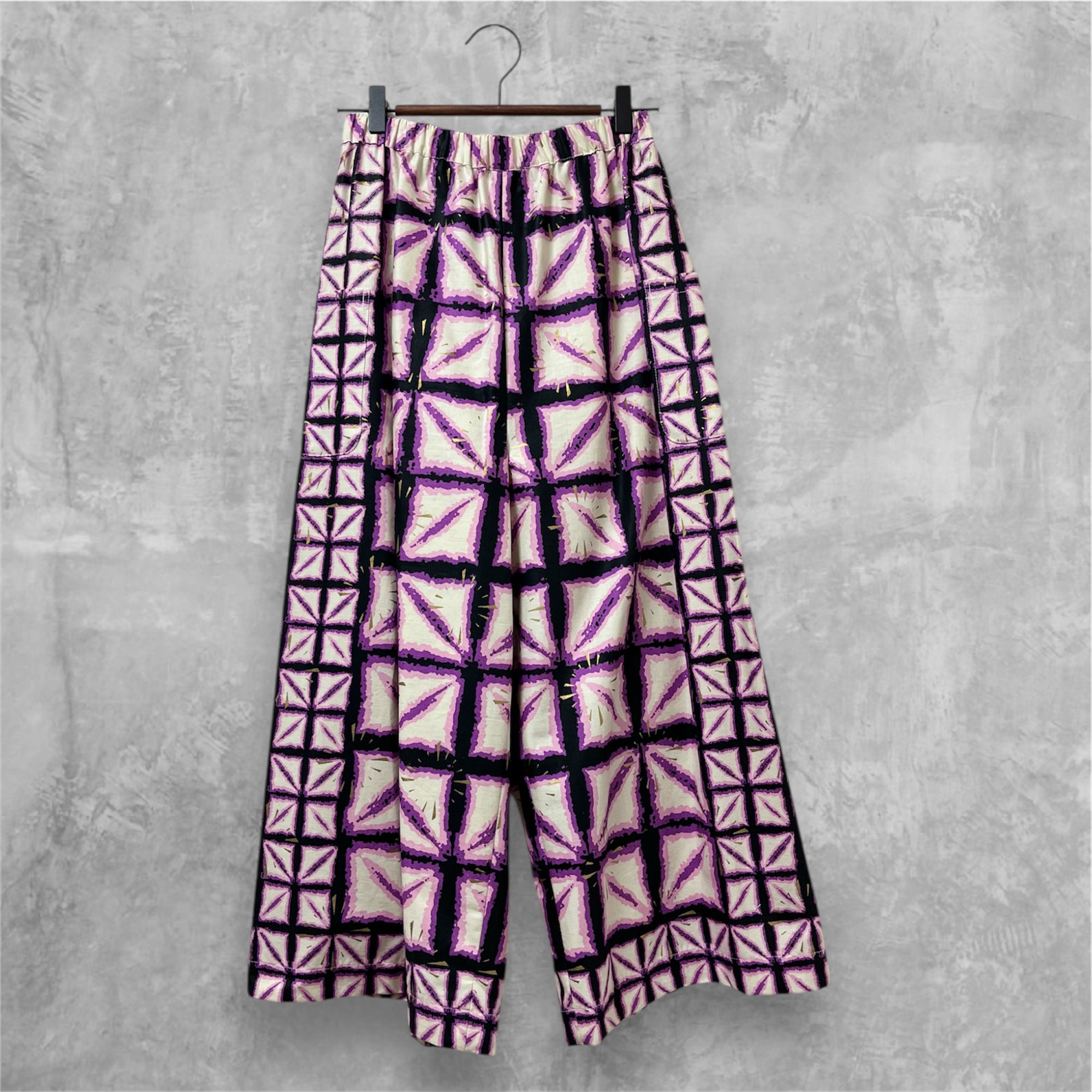 アフリカンクロップドワイドパンツ WOODIN