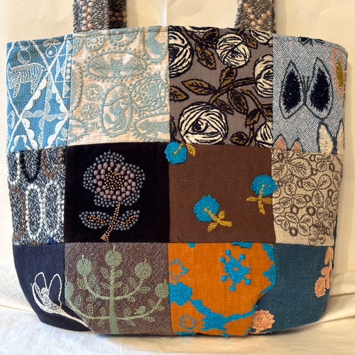 ミナペルホネン 生地使用 frost garden パッチワークトートバッグ ミナ