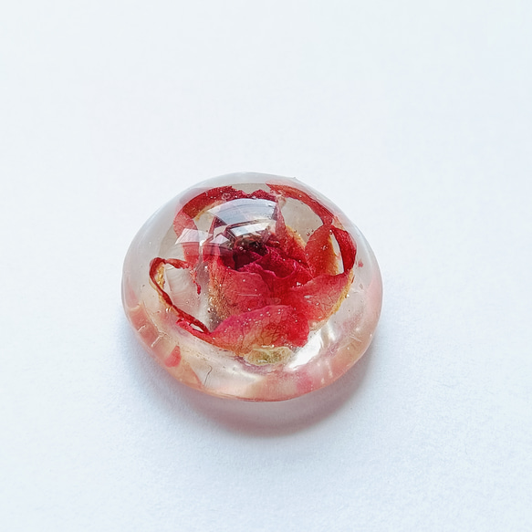 5周記念福袋SALE　〜ピーチカラーのフラワーアクセサリー5点セット〜　薔薇　紫陽花　桜　クリア　レジン　花　ピンク桃 4枚目の画像