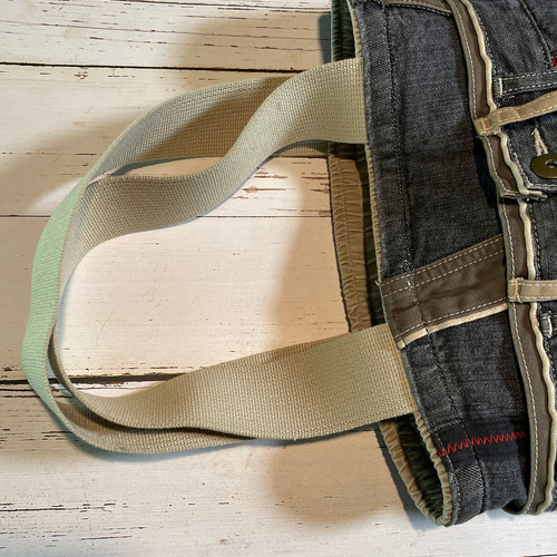 デニムリメイクショルダートートバッグbag-0025 トートバッグ