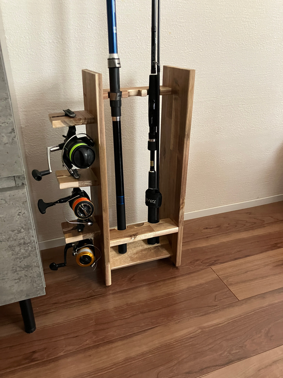 fishing shelf 釣竿とリール置き 4枚目の画像