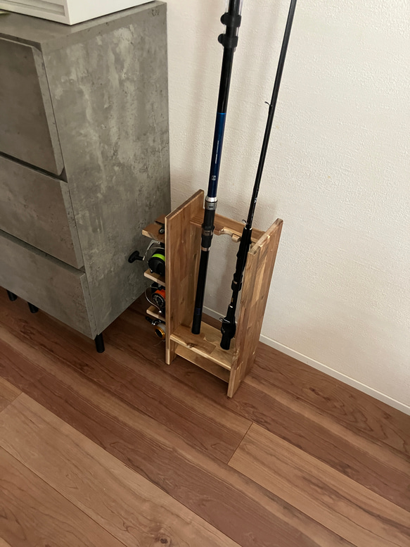 fishing shelf 釣竿とリール置き 2枚目の画像