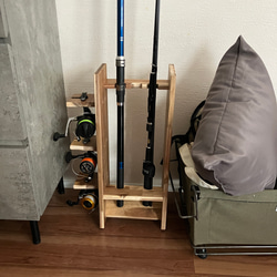 fishing shelf 釣竿とリール置き 3枚目の画像