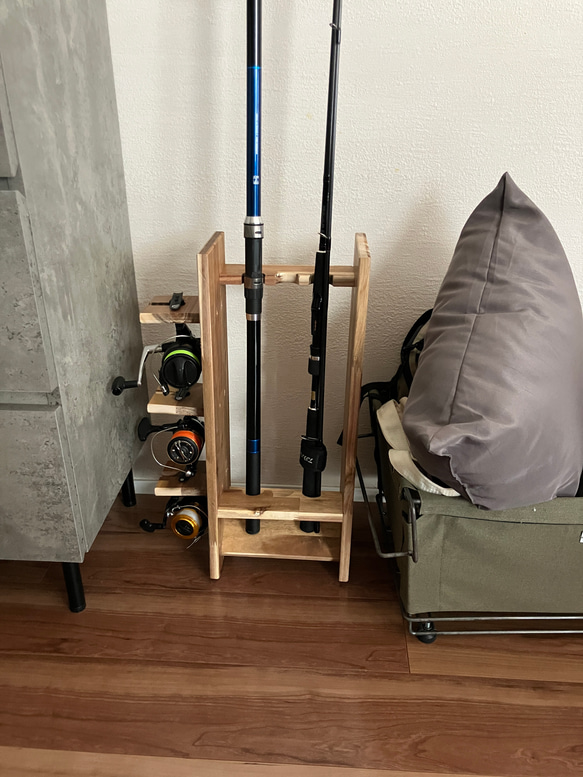 fishing shelf 釣竿とリール置き 3枚目の画像