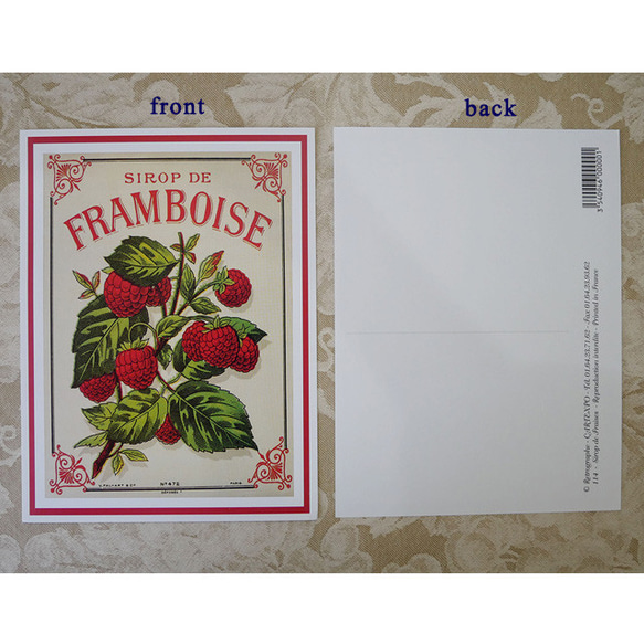 ヴィンテージ　フランスのポストカード　L版　framboise 4枚目の画像