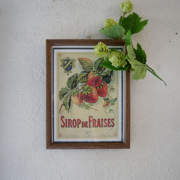 ヴィンテージ　フランスのポストカード　L版　fraises 2枚目の画像