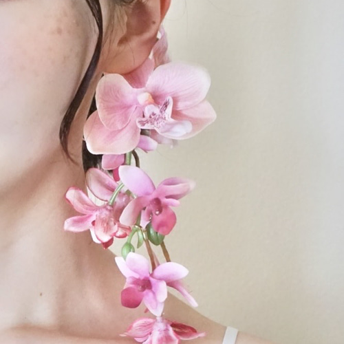 杏様 売却 あじさい プリザーブドフラワー の イヤーカフ pi-500045_3.jpg