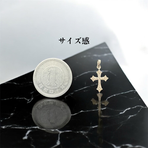 プラチ900系　十字架　ダイヤモンドペンダントトップ Pt900 クロスペンダント｜天然ダイヤ 0.08ct】プラチナ 十字架