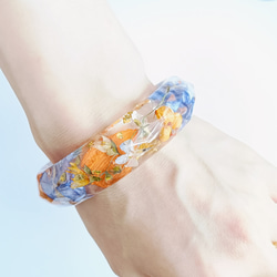 5周記念福袋SALE　〜夏めくオレンジアクセサリー4点セット〜　太陽　コスモス　秋桜　クリア　レジン　花　アクリル　青 6枚目の画像