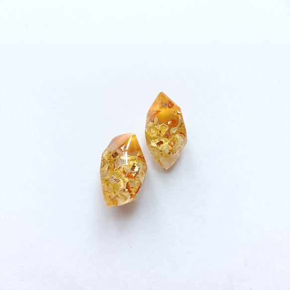 5周記念福袋SALE　〜夏めくオレンジアクセサリー4点セット〜　太陽　コスモス　秋桜　クリア　レジン　花　アクリル　青 9枚目の画像