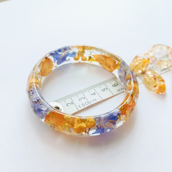 5周記念福袋SALE　〜夏めくオレンジアクセサリー4点セット〜　太陽　コスモス　秋桜　クリア　レジン　花　アクリル　青 17枚目の画像