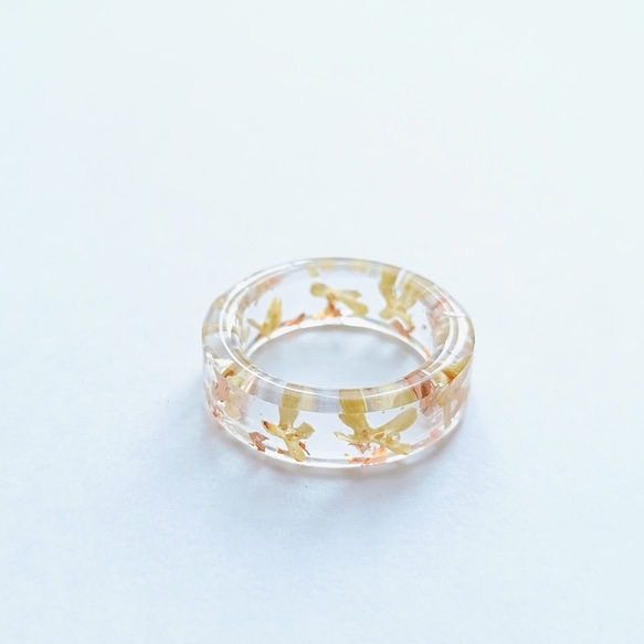 5周記念福袋SALE　〜夏めくオレンジアクセサリー4点セット〜　太陽　コスモス　秋桜　クリア　レジン　花　アクリル　青 14枚目の画像