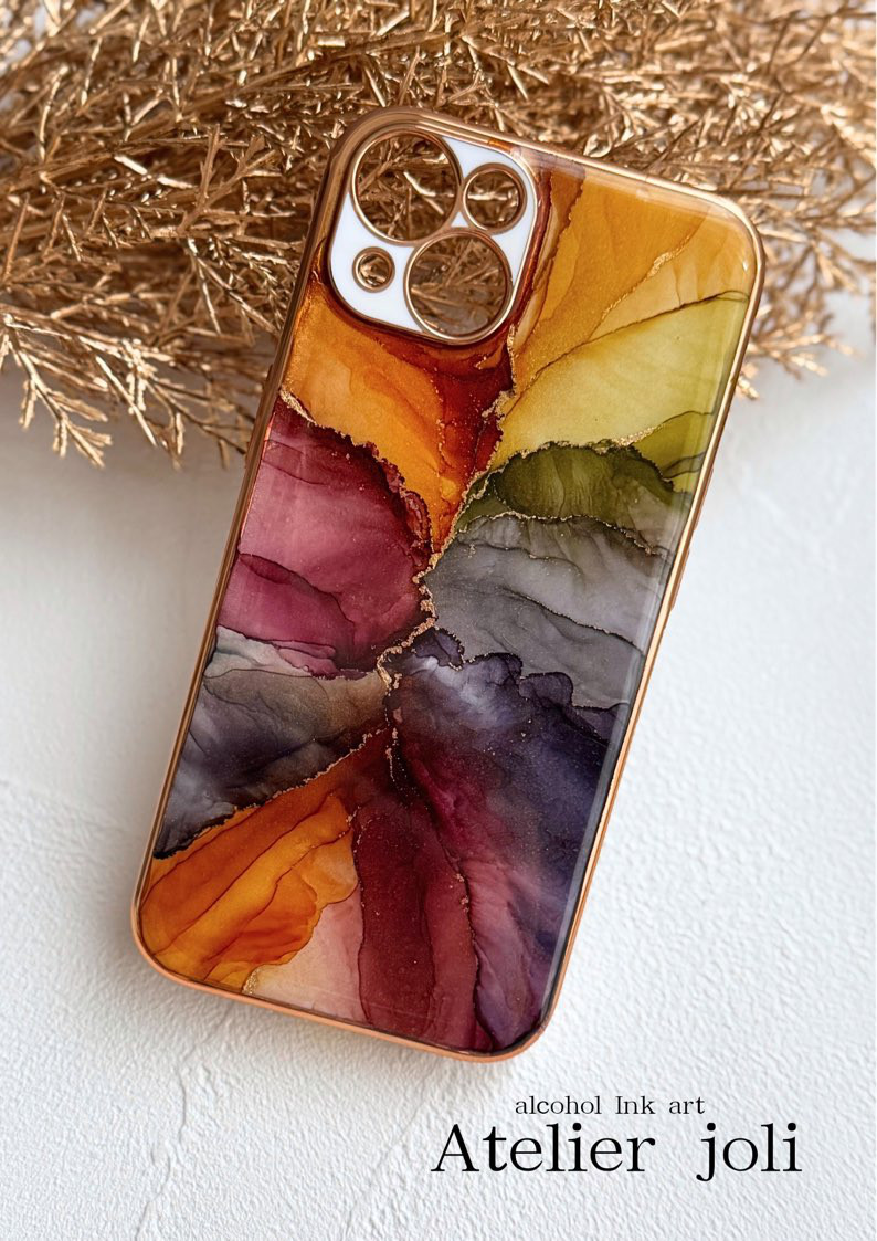 アースカラーアートケース｜iPhone対応／アルコールインクアート