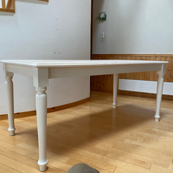 デスクのみ　ハンドメイド　アンティーク　作業台　ミシン台　長机　白茶 ハンドメイド アンティーク 作業台 ミシン台 長机 デスク 白茶