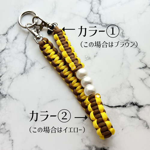 オーダー見本】パラコード スマホハンドストラップ フリル 推し活