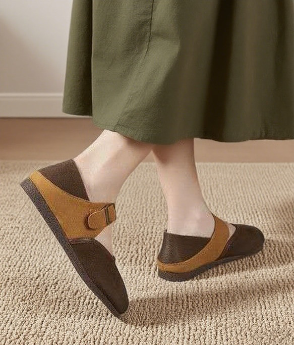 手作り本革シューズ|フラットシューズ |セットアップと合わせて