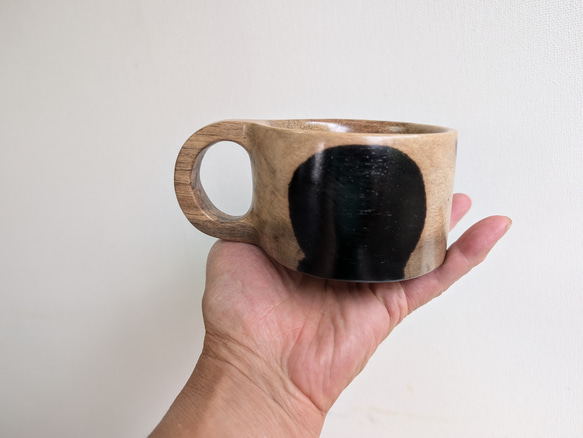 黒柿でつくった一木彫りコーヒーカップ マグカップ 良岳 通販 19542233