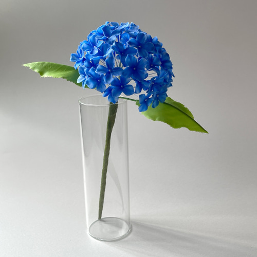 ほんのり透ける粘土の紫陽花 ロイヤルブルー クレイフラワー アート