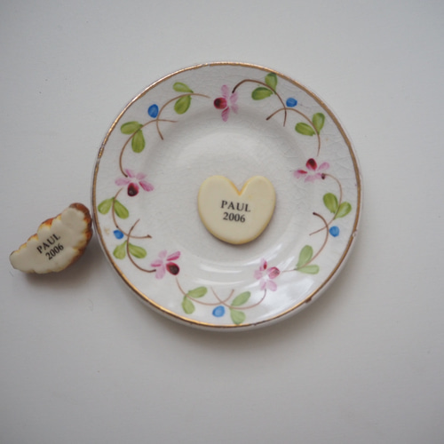 フランス フェーヴ PAULのクロワッサン＆パイ 陶器 ミニチュア雑貨