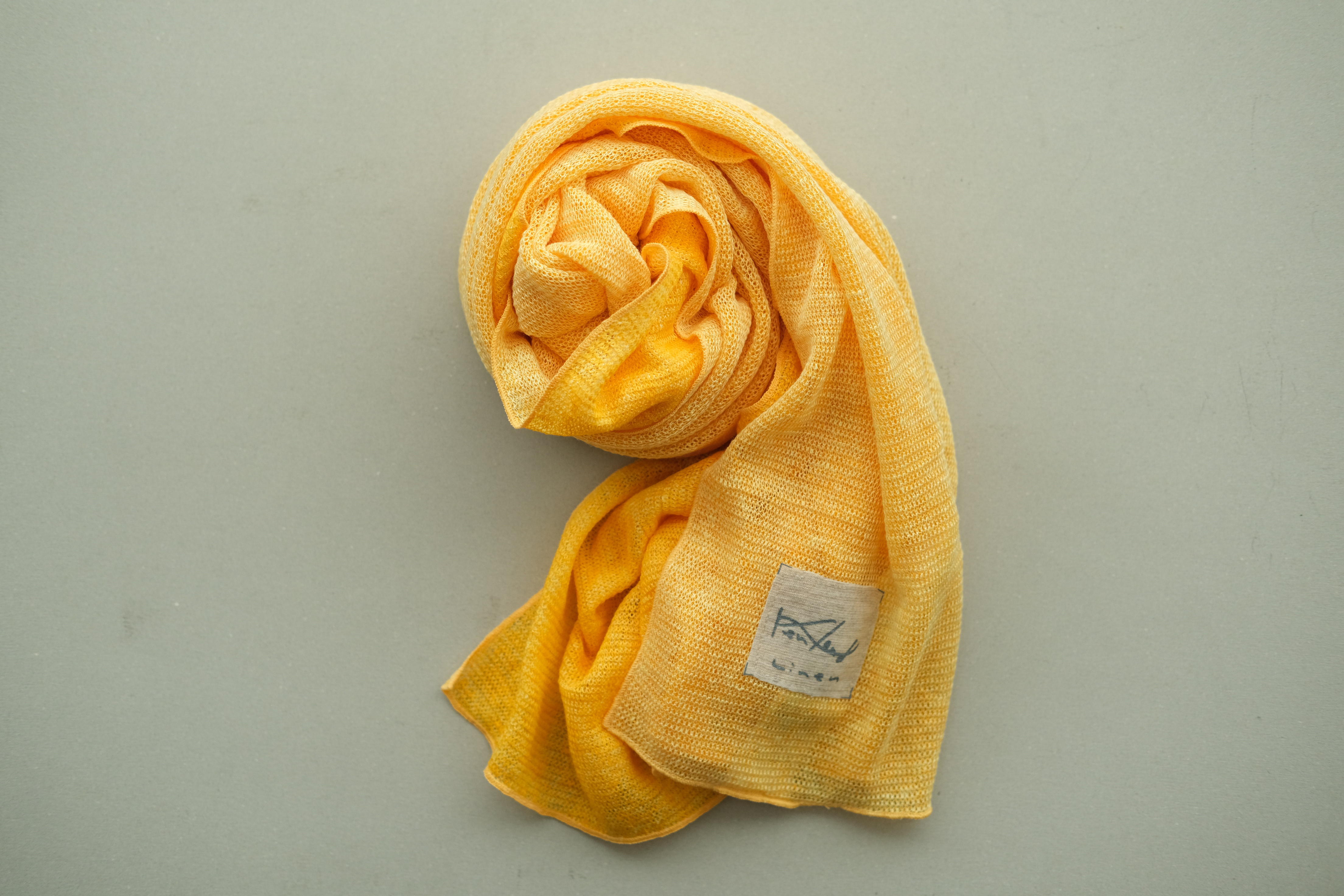 リネンニット　リバーシブルストール　ローズオイル×カリフォルニアポピー