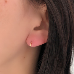 【14kgf 】【silver925】 つけっぱなしok!!Zキャッチレスminiピアス　スティック 3枚目の画像