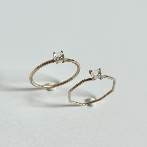 隕石由来】希少天然ガラス リビアングラスのリング│14kgfロウ付け