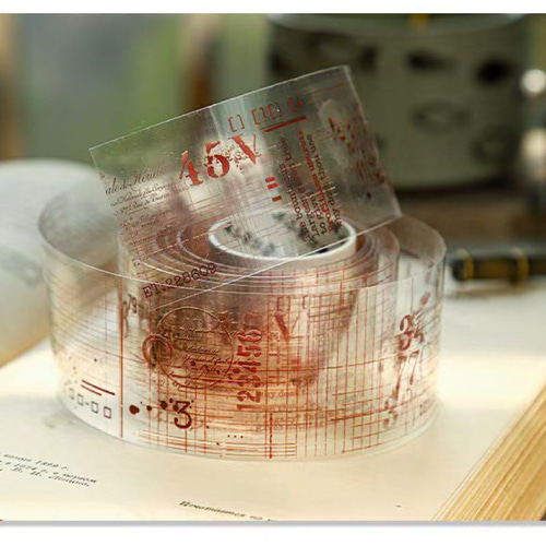 海外 マスキングテープ PET 6種 斑駁 英字 背景 マステ 絵跡 まとめ