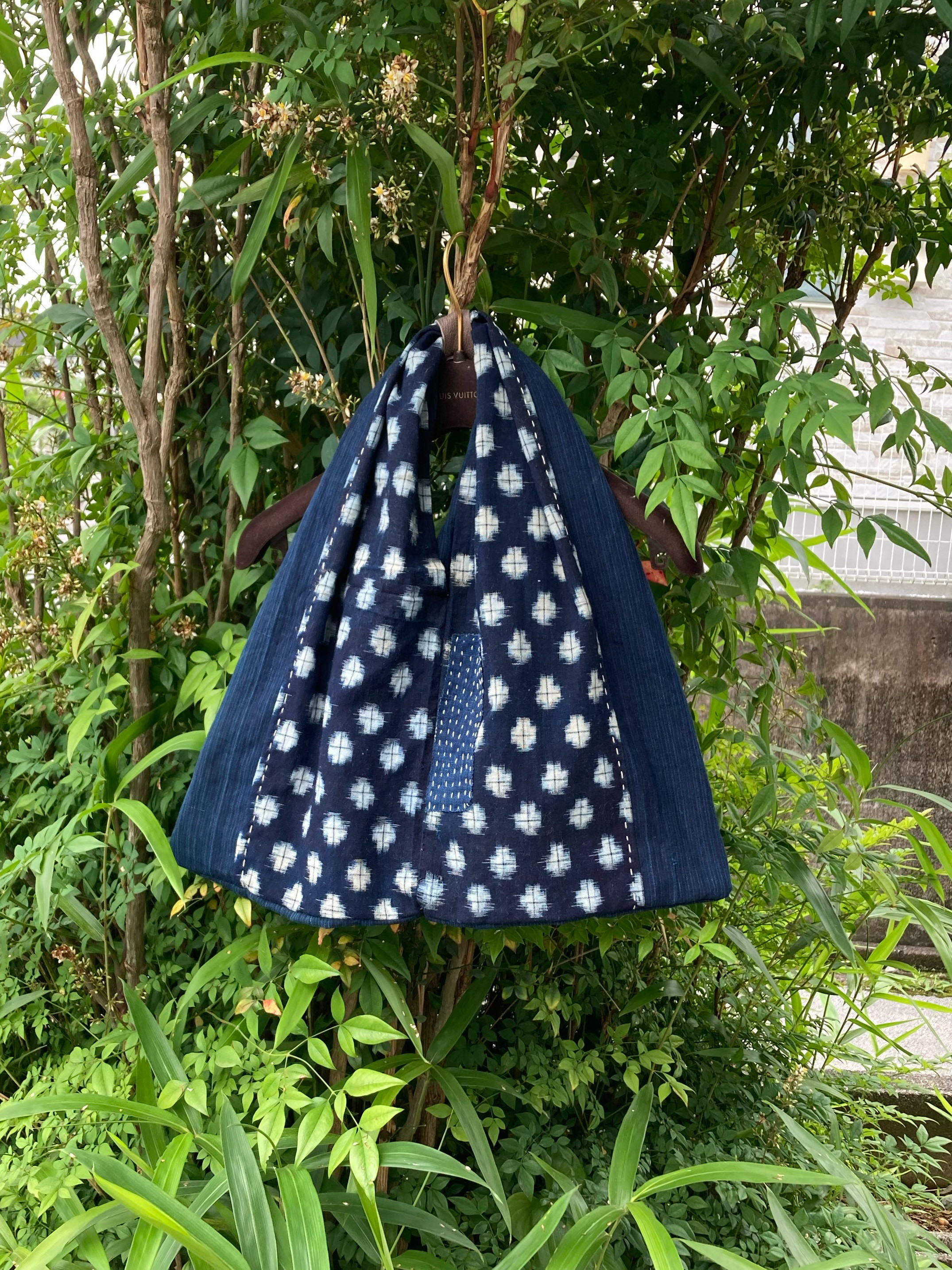 古布リメイク ハンドメイド 藍染色々 ワンハンドルバッグ - メルカリ