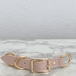 首輪用ベルト Dカン付き 首輪 パラコード リード 茶色 ゴールド