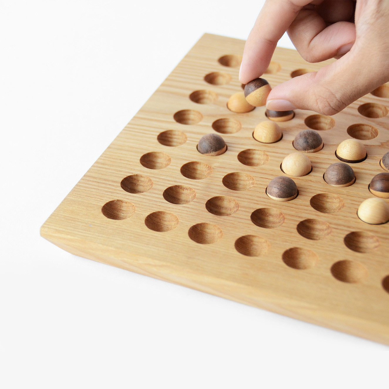 【送料無料】球体のリバーシ coron (アッシュ - ナチュラルブラウン)