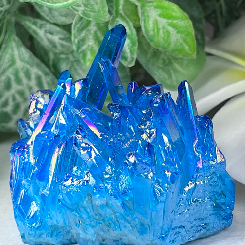 オーラ水晶 クラスター パワーストーン 天然石 オーラ水晶 オーラクリスタル クラスター