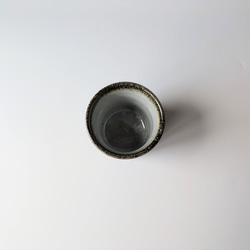 ブルーグリーンのフリーカップ　【手仕事　民藝　和　陶器】 4枚目の画像