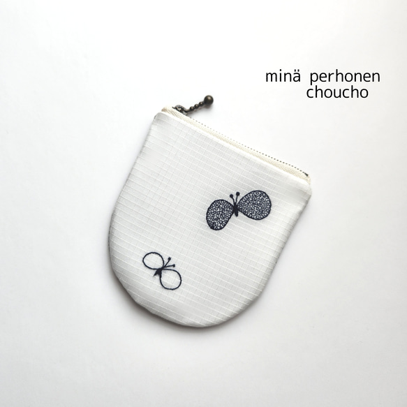 受注製作】ミナペルホネン lulu ベージュ ブラック ポーチ ポシェット