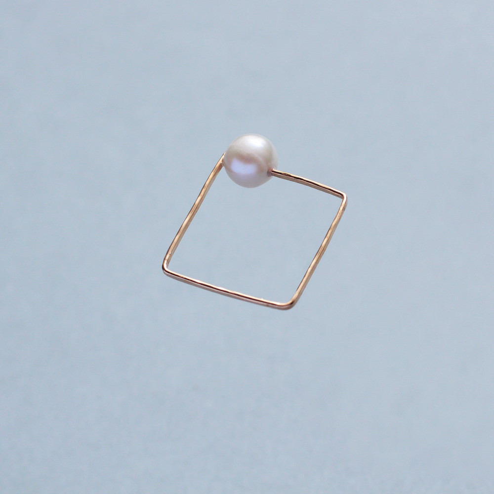 【淡水パール】淡水パール エッジリング　K14GF　R1679 4,675円