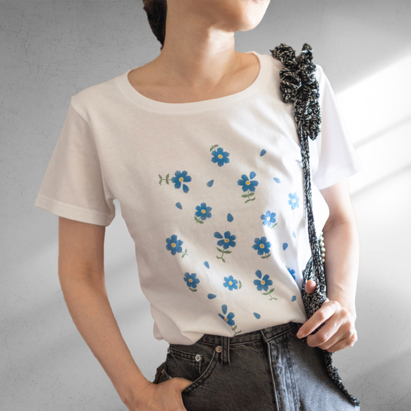 花占Tシャツ / ブルーデイジー 10枚目の画像