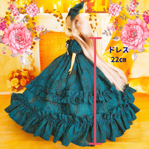 値下げ4800→3600円 リカちゃんサイズ ドールドレス 22㎝ドール A