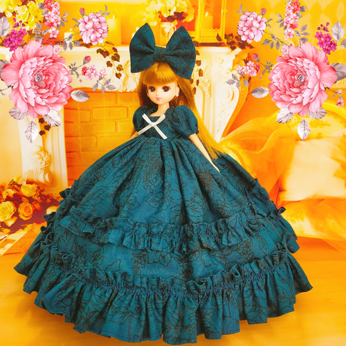 値下げ4800→3600円 リカちゃんサイズ ドールドレス 22㎝ドール A