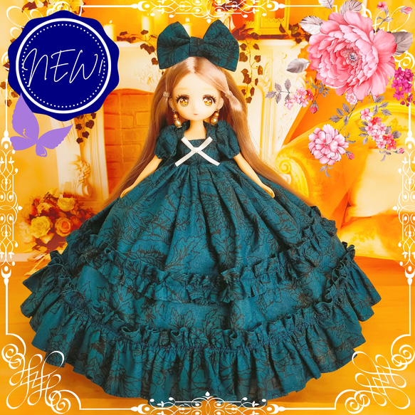 値下げ4800→3600円 リカちゃんサイズ ドールドレス 22㎝ドール A