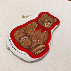 絵本のようなポーチ　コインケース　テディベア 4枚目の画像