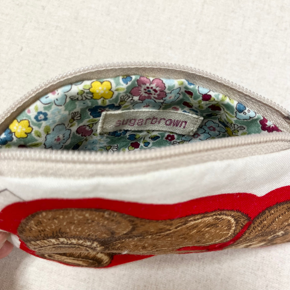 絵本のようなポーチ　コインケース　テディベア 5枚目の画像