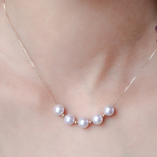 ヘイズジュエリー] 7-7.5mm アコヤ天然海水真珠ペンダントネックレス