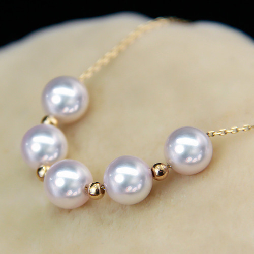 ヘイズジュエリー] 7-7.5mm アコヤ天然海水真珠ペンダントネックレス