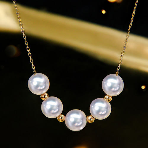 ヘイズジュエリー] 7-7.5mm アコヤ天然海水真珠ペンダントネックレス