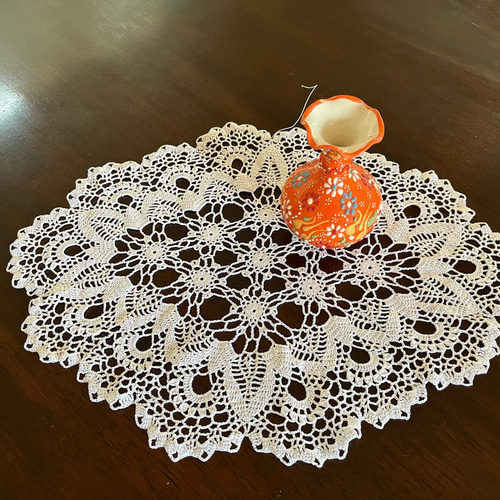 ハンドメイド　レース編み　ドイリー ハンドメイド レース編みドイリーNo.8 その他インテリア雑貨 Kazoo