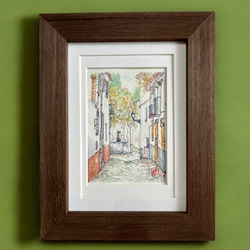 日常の風景(ギリシャ、アテネ、油絵8号、原画一点物) 絵画