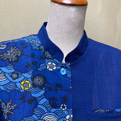 紅型　マオカラー　かりゆしウェア　沖縄 G1165 レディース ＜小花柄＞ マオカラー 七分袖通販｜かりゆしウェア